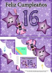 5x7 Spanish 16th Birthday Scallop Corner