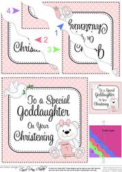 Goddaughter Christening Teddy Wavy Corner Side Stacker