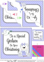 Godson Christening Teddy Wavy Corner Side Stacker