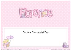 Christening Florence Doll Matching Large Dl Insert