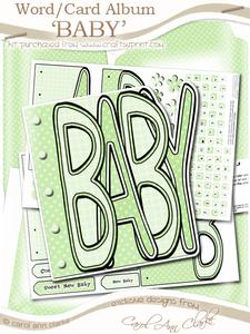 Baby Word Book Kit in Baby Mint