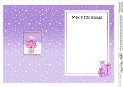 Xmas Granddaughter Santa 5x7 Matching Insert
