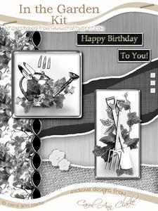 In the Garden Kit in Jet with Step by Step Decoupage