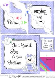 Special Son Baptism Teddy Wavy Corner Side Stacker