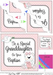 Special Granddaughter Baptism Teddy Wavy Corner Side Stacker