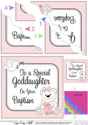 Special Goddaughter Baptism Teddy Wavy Corner Side Stacker