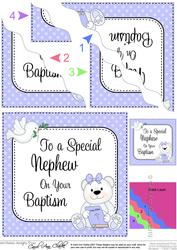 Special Nephew Baptism Teddy Wavy Corner Side Stacker