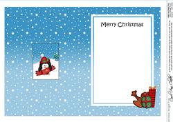 Christmas Little Penguin 5x7 Matching Insert