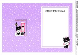 Christmas Little Cat Postbox 5x7 Matching Insert