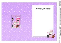 Christmas Santa Postbox 5x7 Matching Insert