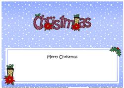 Xmas Christmas Lantern & Pointsettia Large Dl Insert