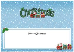 Xmas Christmas Santa's Train Matching Large Dl Insert