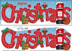 Large Dl Christmas Postbox Quick Card 3D Decoupage