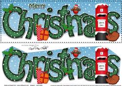 Large Dl Christmas Postbox Quick Card 3D Decoupage