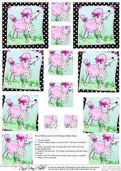 Cute Poodle Twisted Pyramage Sheet