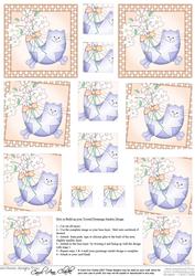 Cute Cat Twisted Pyramage Sheet