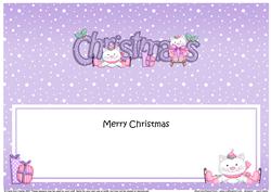 Christmas Cute Little Cats Matching Large Dl Insert