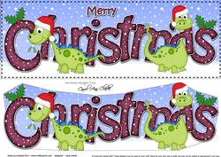 Large Dl Christmas Denis Dinosaur 3D Decoupage
