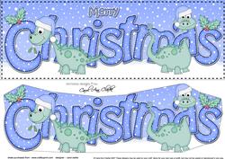 Large Dl Christmas Denis Dinosaur 3D Decoupage