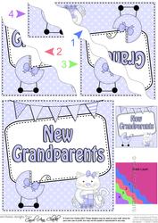 New Baby Boy Grandparents Wavy Corner Side Stacker