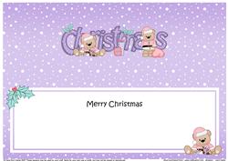 Christmas Livvy Bear Matching Large Dl Insert