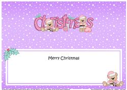Christmas Livvy Bear Matching Large Dl Insert