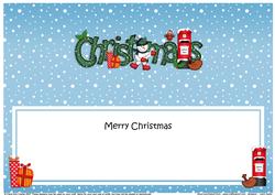Christmas Snowman Postbox Matching Large Dl Insert