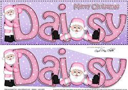 Xmas Daisy Santa Large Dl & 3D Decoupage