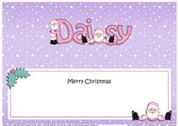 Xmas Daisy Santa Matching Large Dl Insert