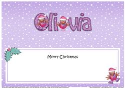 Xmas Olivia Robins Matching Large Dl Insert