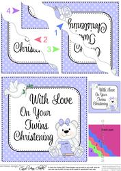 Christening Twins Teddy Wavy Corner Side Stacker