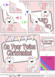 Christening Twins Teddy Wavy Corner Side Stacker