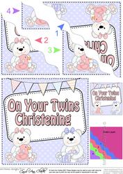 Christening Twins Teddy Wavy Corner Side Stacker