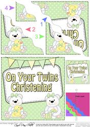 Christening Twins Teddy Wavy Corner Side Stacker