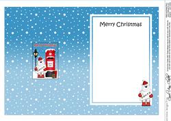 Christmas Ben Polar Bear Postbox 5x7 Matching Insert