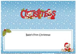 Baby's 1st Christmas Livvy Bear Large Dl Insert