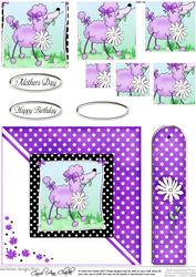 Cute Poodle Quick Card with Pyramage