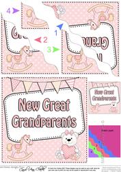 New Baby Girl Great Grandparents Wavy Corner Stac
