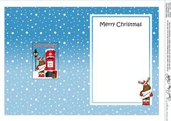 Christmas Rudolph Postbox 5x7 Matching Insert