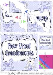 New Baby Boy Great Grandparents Wavy Corner Stacker