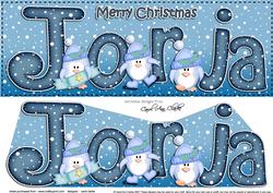 Xmas Jorja Penguins Large Dl & 3D Decoupage