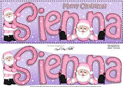 Xmas Sienna Santa Large Dl & 3D Decoupage