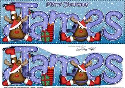 Xmas James Rudolph Large Dl & 3D Decoupage