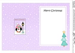 Christmas Pip Penguin Lamp Post 5x7 Matching Insert