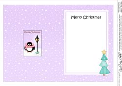 Christmas Pip Penguin Lamp Post 5x7 Matching Insert