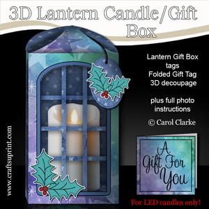 3D Xmas Stars Lantern Candle/gift Box Kit