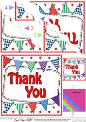 Thank You Bunting Wavy Corner Stacker
