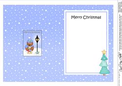 Christmas Cute Little Robin Lamp Post 5x7 Matching Insert