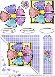 Patchwork Petals Quick Card with Decoupage