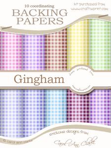 Gingham Backing Papers Kit